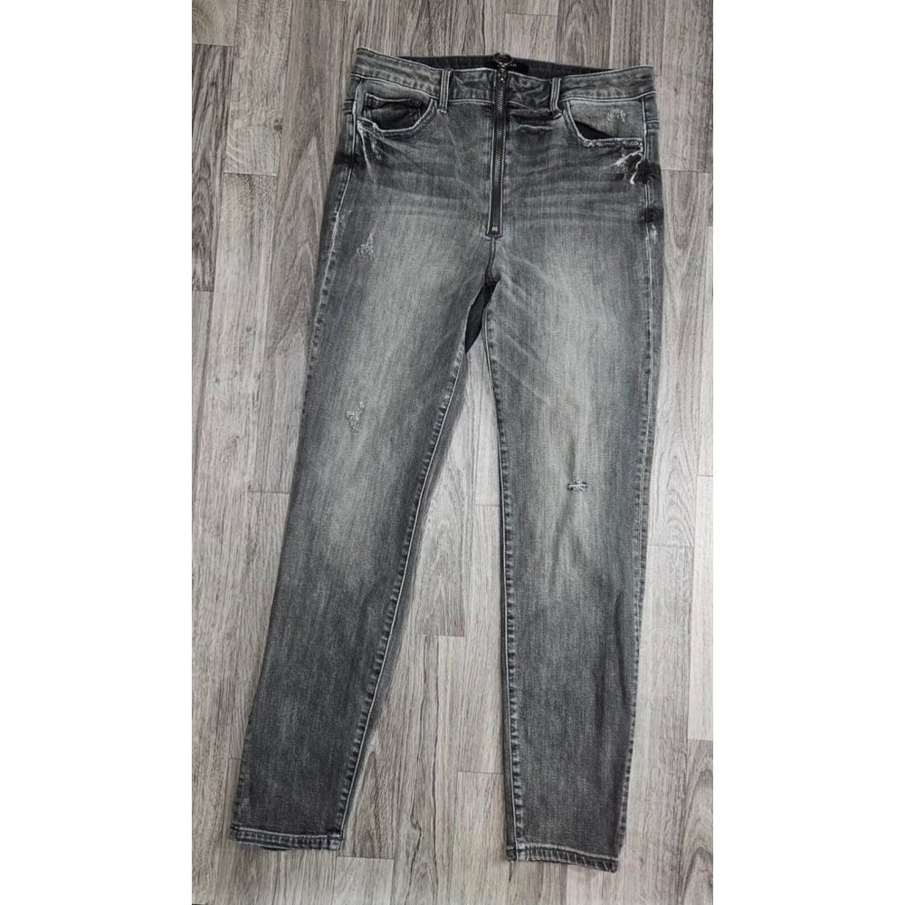 (3/$35) Forever 21 Womens Size 28 Distressed Skinny Denim Grey Jeans